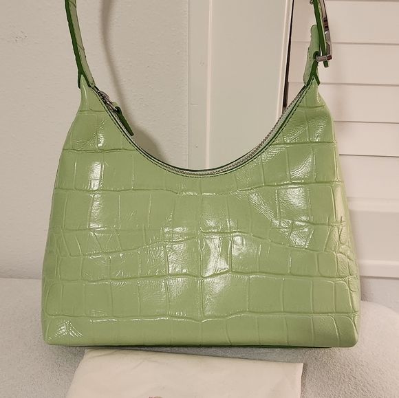 STAUD Scotty bag - Croc Embossed in Agave (light green) - Picture 2 of 10